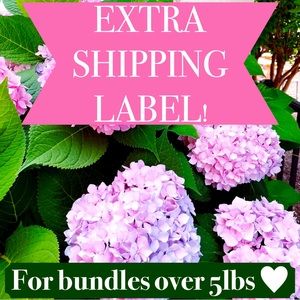 Extra Shipping Label for Bundles Over 5lbs!